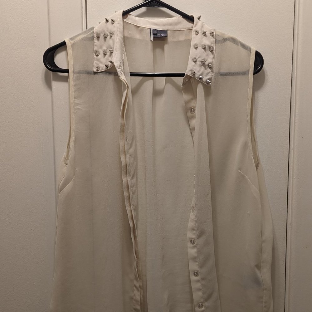 Sparkle & Fade Studded Tank Blouse - Size M